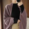 Women's Knitted Poncho Shawl Autumn Winter Knitted Cardigan Soft Warm Knitted Wool Poncho