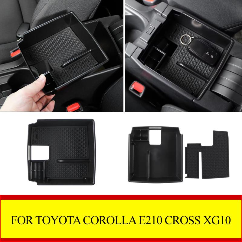 For Toyota Corolla Cross XG10 2021-2025 for Corolla E210 Hybrid Car Armrest Storage Box Center Console Organize Tray