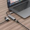 Сетевой адаптер USB-C - RJ45 2-в-1 Gigabit с 3-портовым концентратором USB 3.0