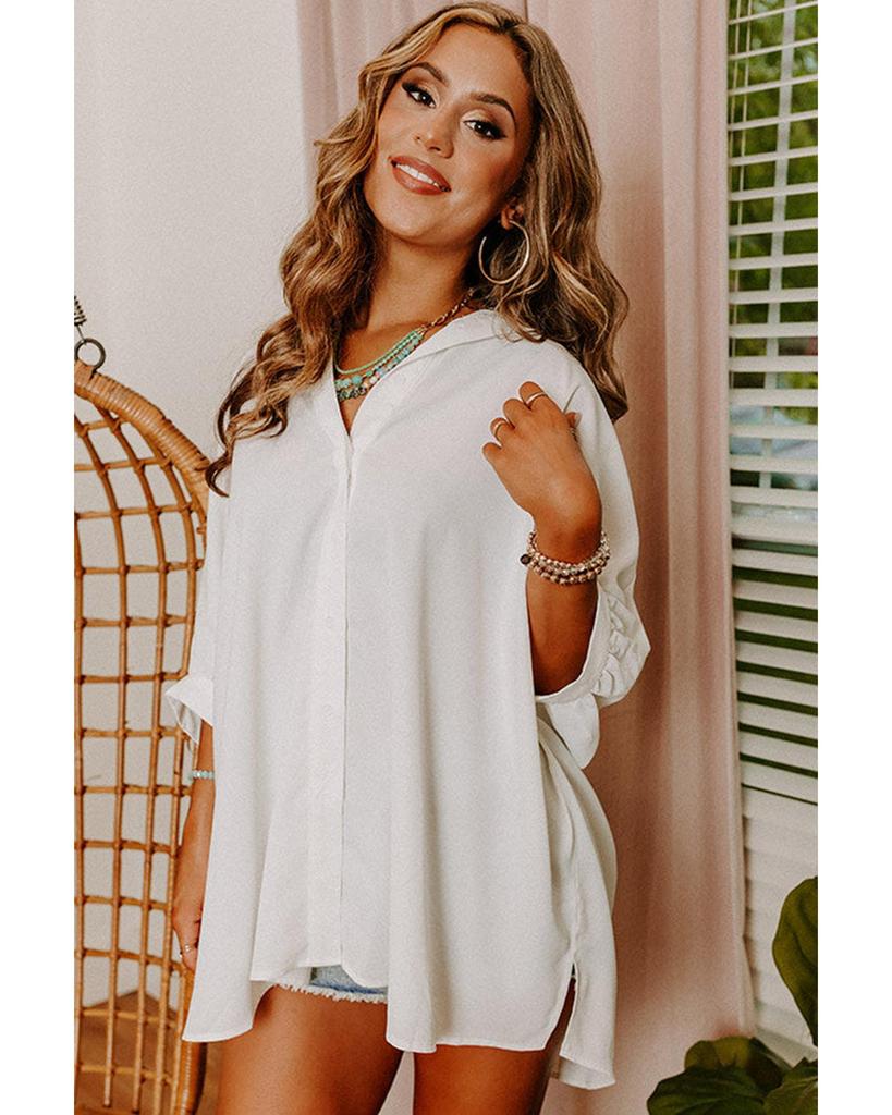 Azura Exchange Puff Sleeve Oversize Shirt