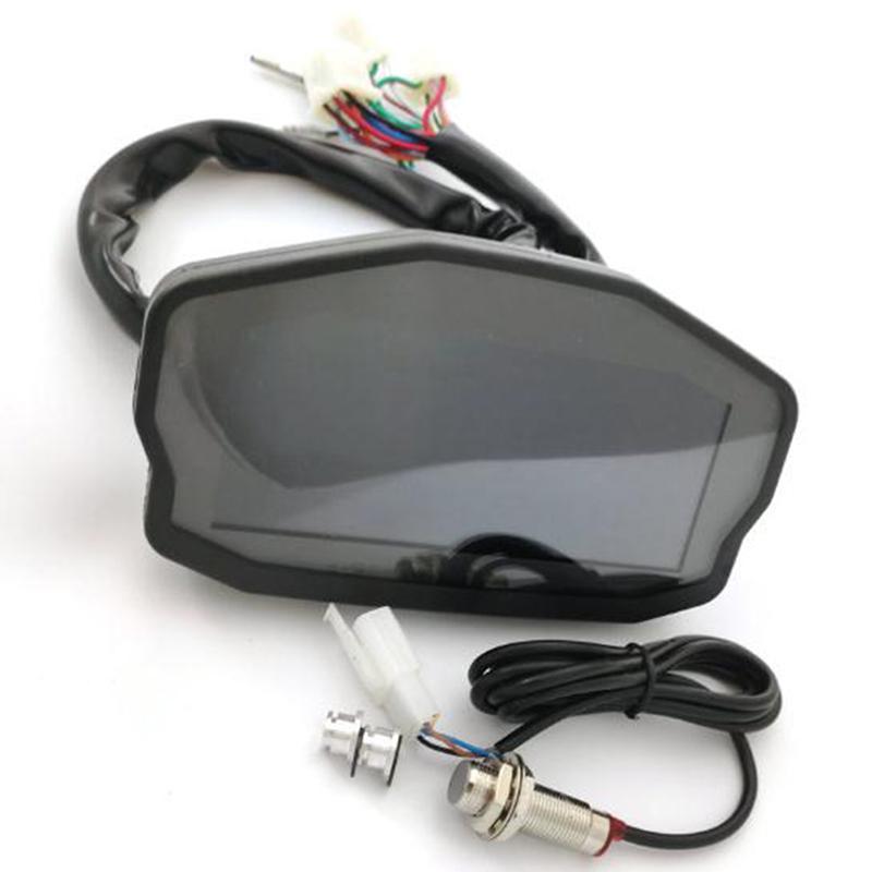 Универсальный мотоцикл ЖК-цифровой тахометр светодиодный спидометр одометр