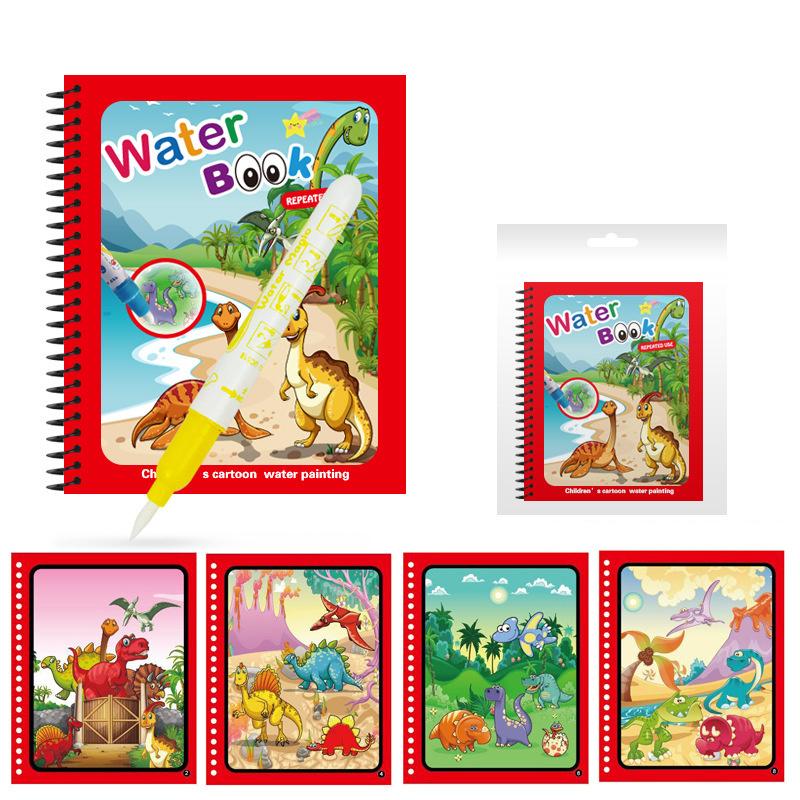 Монтессори Игрушки Многоразовая Книжка-раскраска Книжка для рисования волшебной водой для детей Игрушка для малышей Книжка для рисования Развивающие игрушки для детей