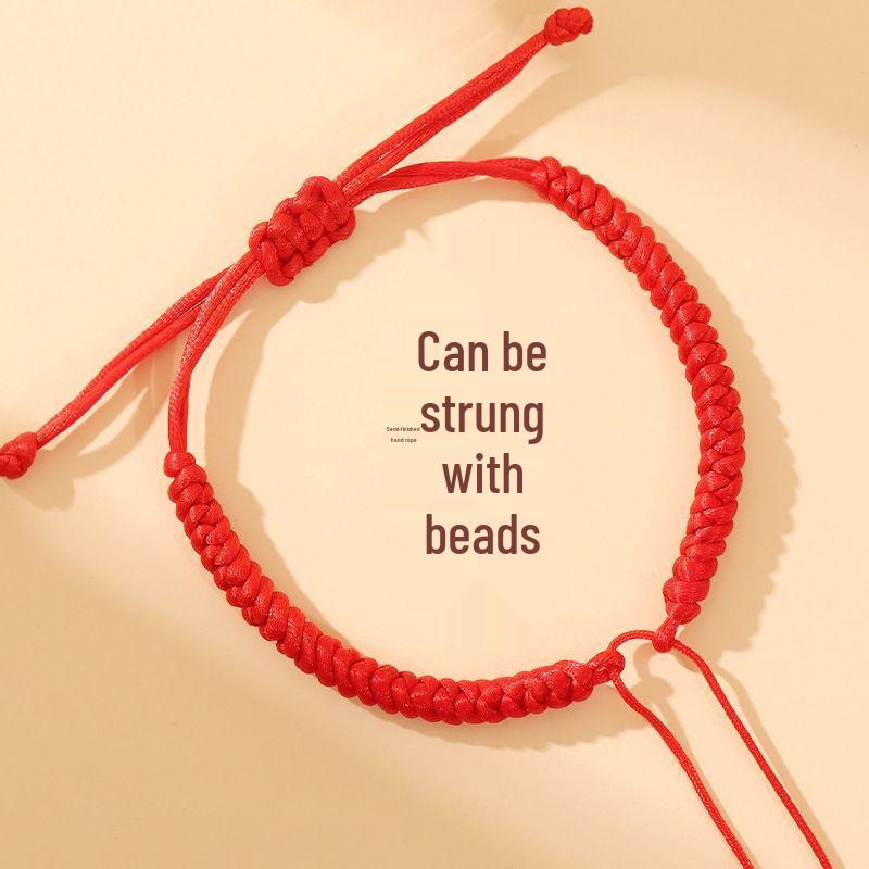 Новый этнический браслет из красной нити с гальванизированными сплавными аксессуарами для мужчин и женщин - Дизайн в пяти цветах для Фестиваля лодок-драконов.