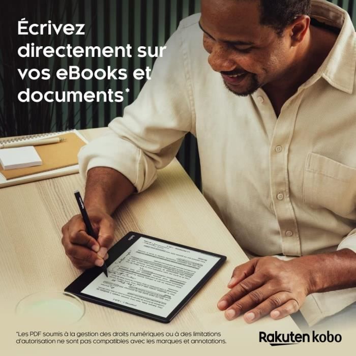Электронная книга Kobo Elipsa 2E – 10,3-дюймовый сенсорный экран – Стилус в комплекте – Wi-Fi – Устройство для чтения электронных книг