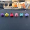 6Pcs Cute Fuzzy Monster Colorful Mini Cartoon Figurines Car Dashboard Ornaments for Child Small Gifts
