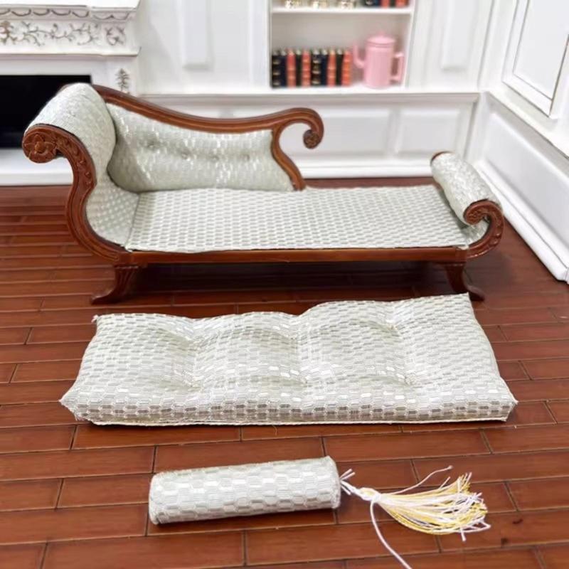 Современное кресло-шезлонг для DIY миниатюрной сцены, совместимое с коллекциями мебели для кукол 1/12