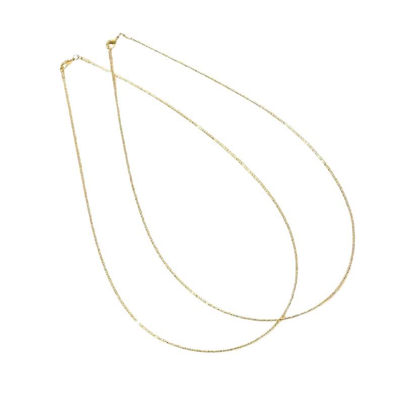 Vietnam New Strong Color Retention Gold Choker Necklace, Dual Wear, 1.5mm Thickness