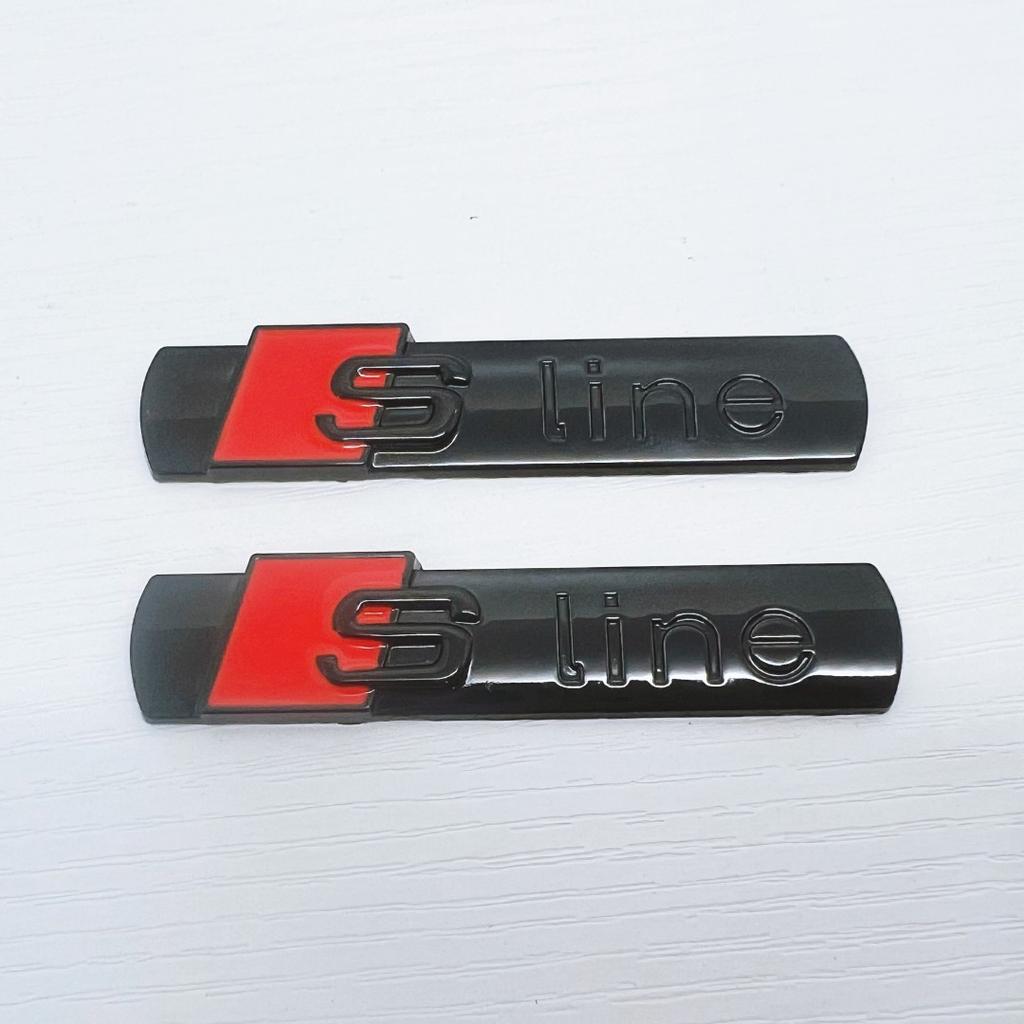 2PCS is suitable for Sline side sign metal side sign tail signA Q S RS series TT body modification Sline metal badge