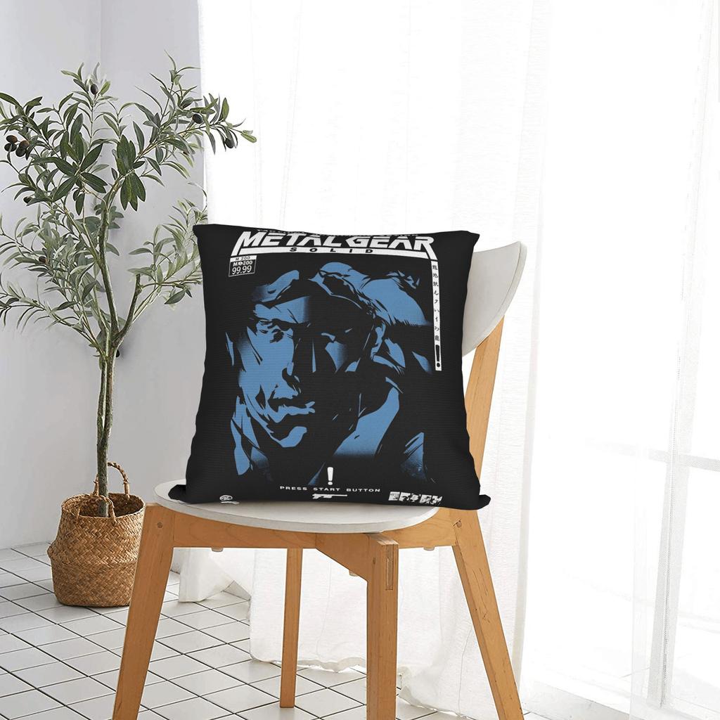 Fanart Mgs Gaming Pillowcases Vintage Pillow Case For Living Room Chair Square Pillow Cover