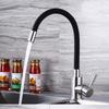 Смеситель для кухонной раковины из нержавеющей стали Универсальный гибкий шланг Горячий Холодный Кухонный смеситель Настольный Смеситель для ванной комнаты Кухонный кран