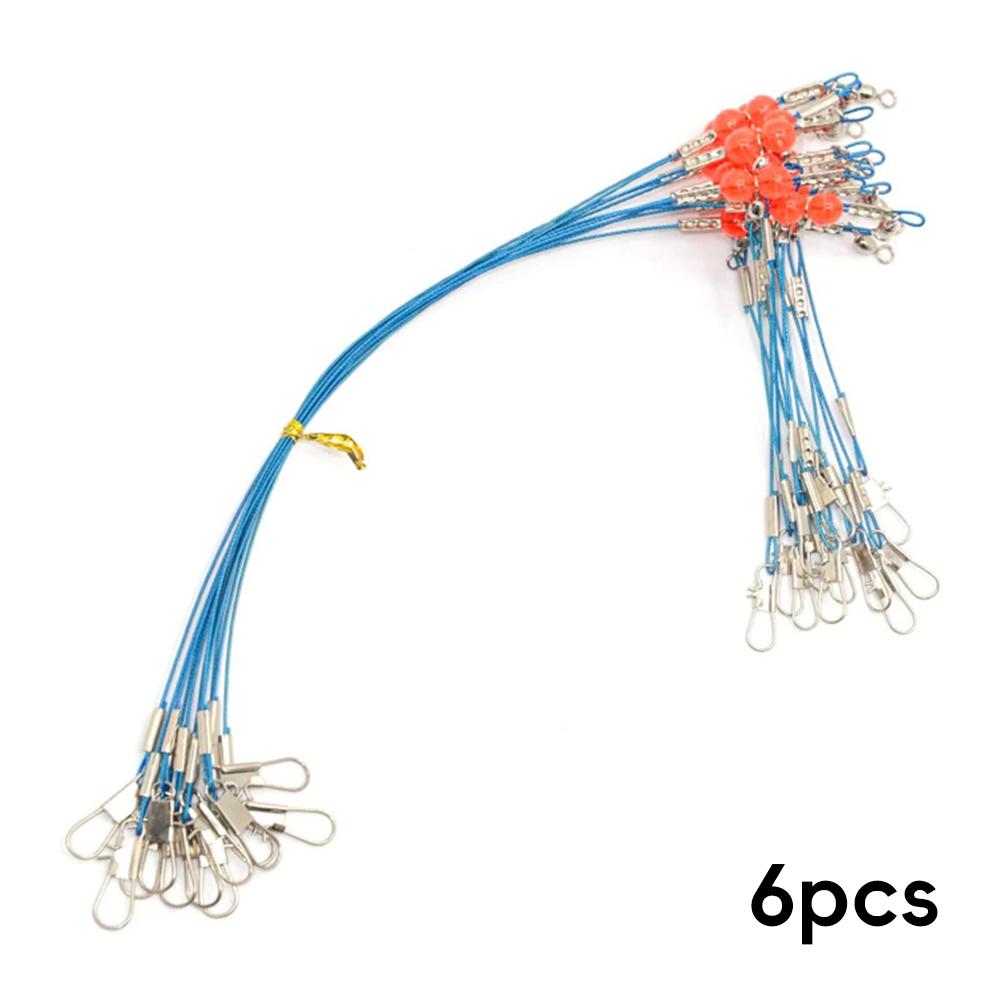 6шт приманка лидер леска анти-клещ нейлоновая проволока высокопрочная рыболовные снасти для наживок и крючков рыболовные принадлежности