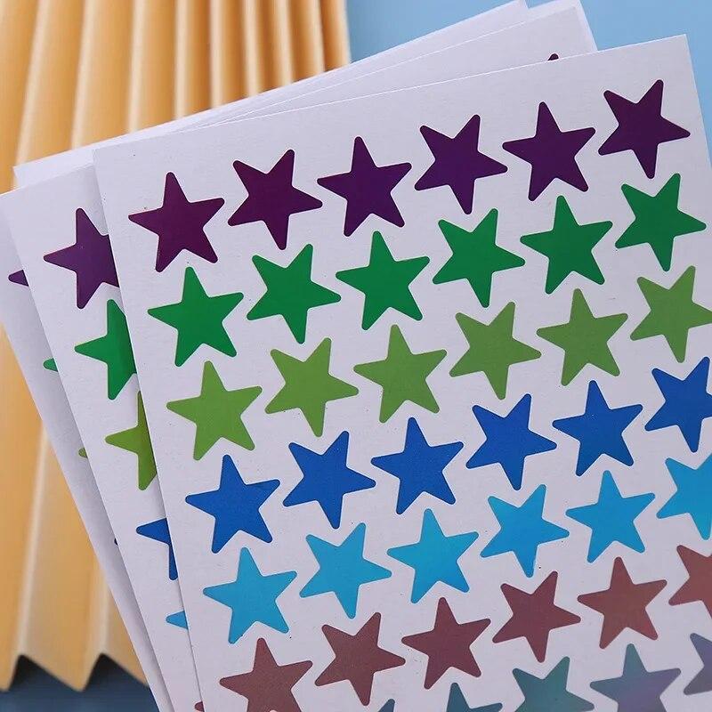 5/10 Sheets Glitter Star Stickers for Kids School Teacher Reward Sticker Cute Gifts Party Decor Business Label Scrapbooking Sticker
