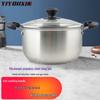 Yiyouxin 3л Утолщенная кастрюля из нержавеющей стали для лапши - Подходит для индукционных и газовых плит