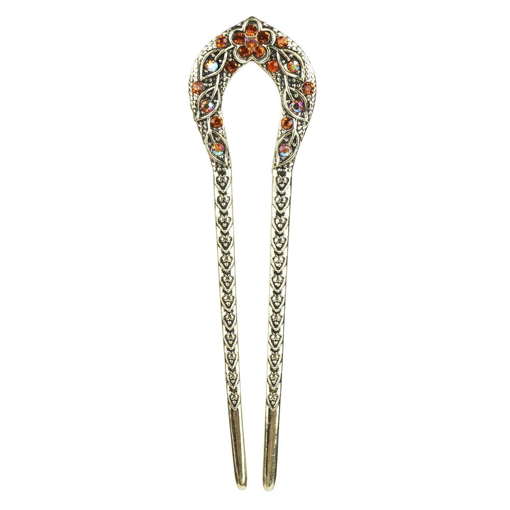 U Shaped Hairpin French Style Hair Stick Shell Hair Pin Metal Hair Pin Fork Sticks Pins for Women Girls Hair Styling Accessories