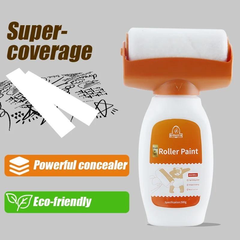 Горячая антибактериальная краска для стен, прочная ремонтная краска для стен, бытовая белая латексная краска с роликовой кистью для гостиной, кухонный инструмент