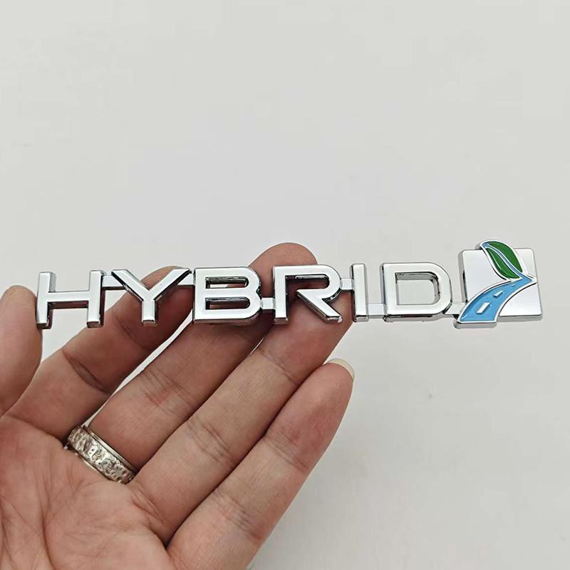 3D Metal Car Styling Logo HYBRID Badge Rear Trunk Emblem Fender Side Sticker For Toyota HYBRID Auto Accessories