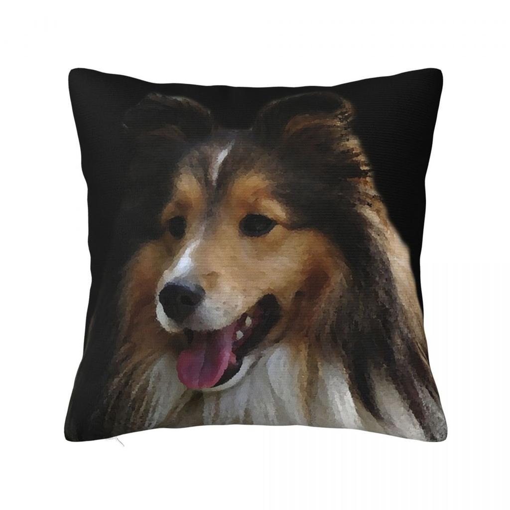 Sheltie Dog Square Pillowcase Cushion Cover Comfort Pillow Case Throw Pillow Cover for Home Bedroom Car