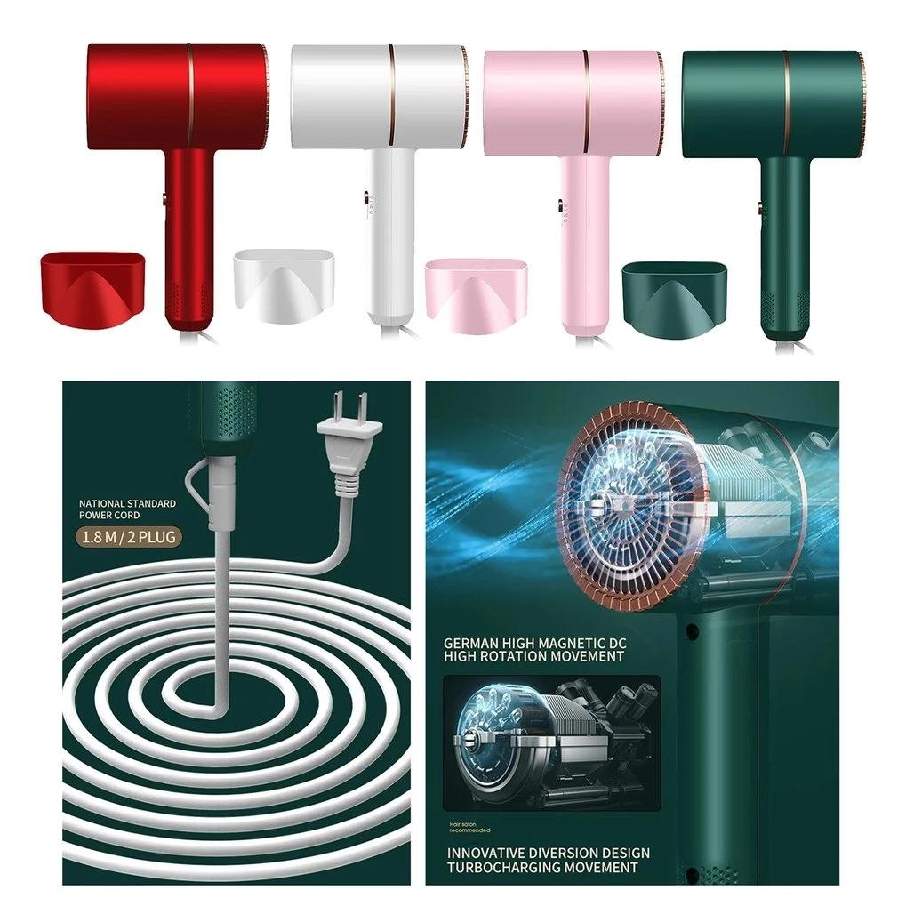 Портативный фен, сильный ветер, молоток, салонная сушилка для волос, отрицательный ионный молоток, домашний электрический синий светильник, фен