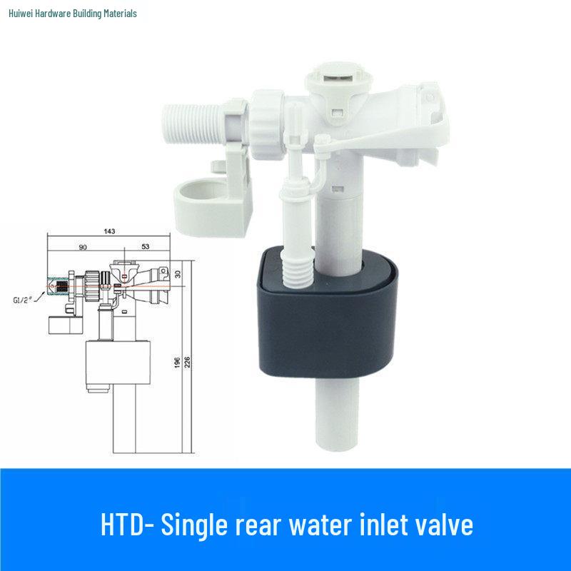 Dual-Flush Toilet Outlet Valve and Water Inlet Valve Bathroom Set