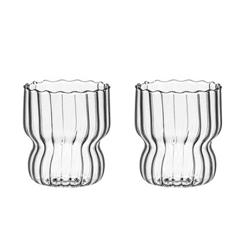 300ML Cute Glass Cup Ice Tea Cup Heat Resistant Glassware Drink Fruit Juice Latte Cup Breakfast Milk Wine Beer Cocktail Cups