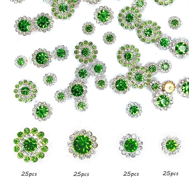 Размер двухслойный цветок смешанный 100 шт. красочный подсолнух дисковая дрель пряжка кристалл ручная швейная дрель DIY ювелирные аксессуары стразы пришиваем бусины