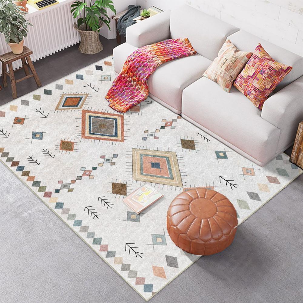 Скандинавский Минималистичный Ковер с Принтом Персидский Красный Ковер Гостиная Домашний Декор Ковер для Дивана Коврик для Спальни Прикроватный Коврик Напольный Коврик для Обеденного Стола