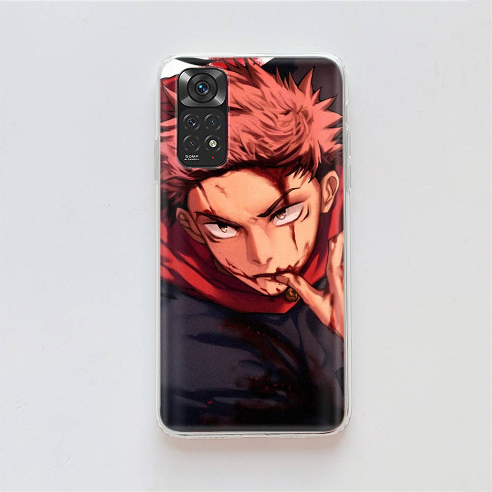 Чехол DT17Jujutsu Kaisen для Samsung A04 A14 A23 A34 A54 M23 M33 M52 M53 Realme 10 9 C30S C35 C55 VIVO Y02S Y21 Y33S Y51 X80 Pro Прозрачный чехол
