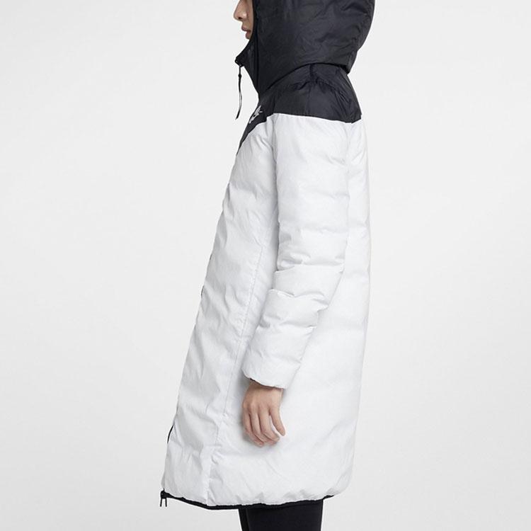 Nike Спортивная куртка Windrunner средней длины с капюшоном, двусторонняя, женская, верхняя одежда, черный цвет 939441-010