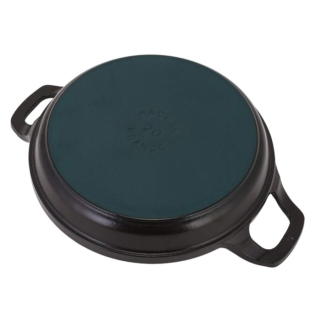 Staub Round Stackable Gratin Induction Stylish Oven Dish, 20cm, Dish, Compatible, Enamel, Dish, Black, 1302023/40509-558-0 [Used]