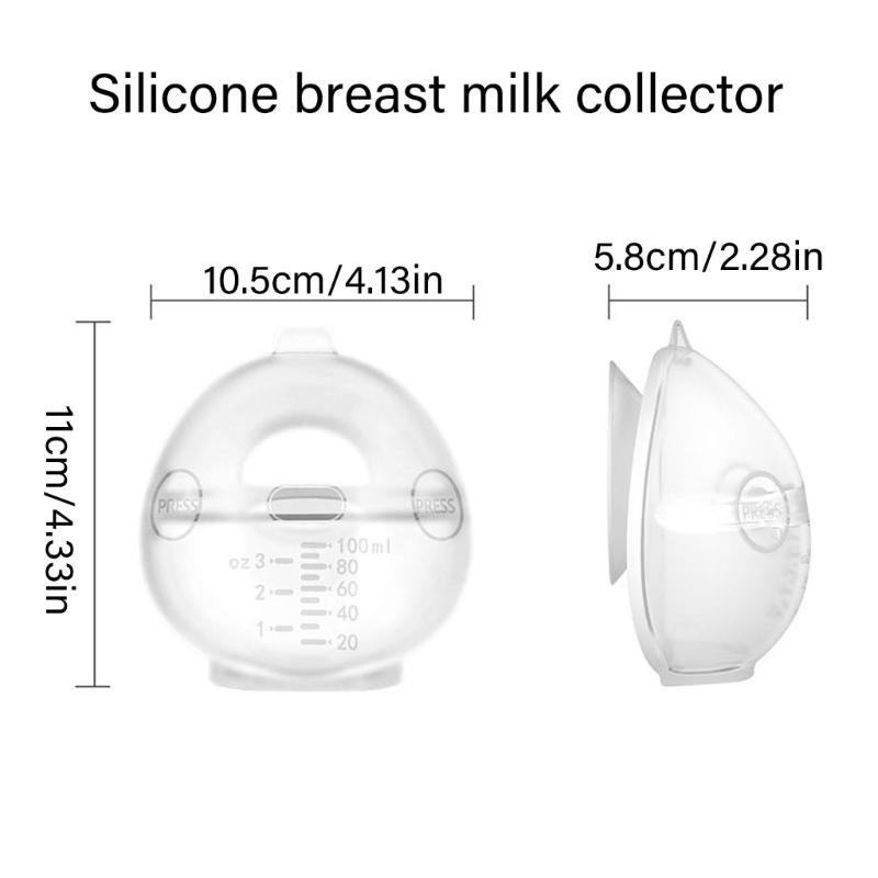 Easy Cleaning Silicone Milk Saver for Breastfeeding, Comfortable Leak Proof 100ml Capacity Milk Collector Wearable
