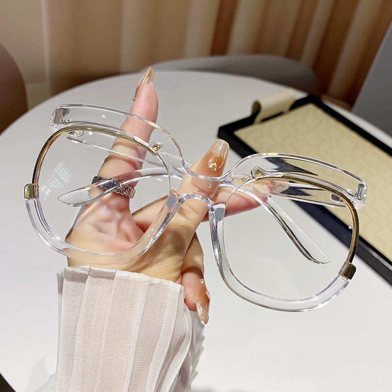 Модная большая круглая радужная оправа для очков - Европейский и американский стиль, совместимая с рецептурными линзами