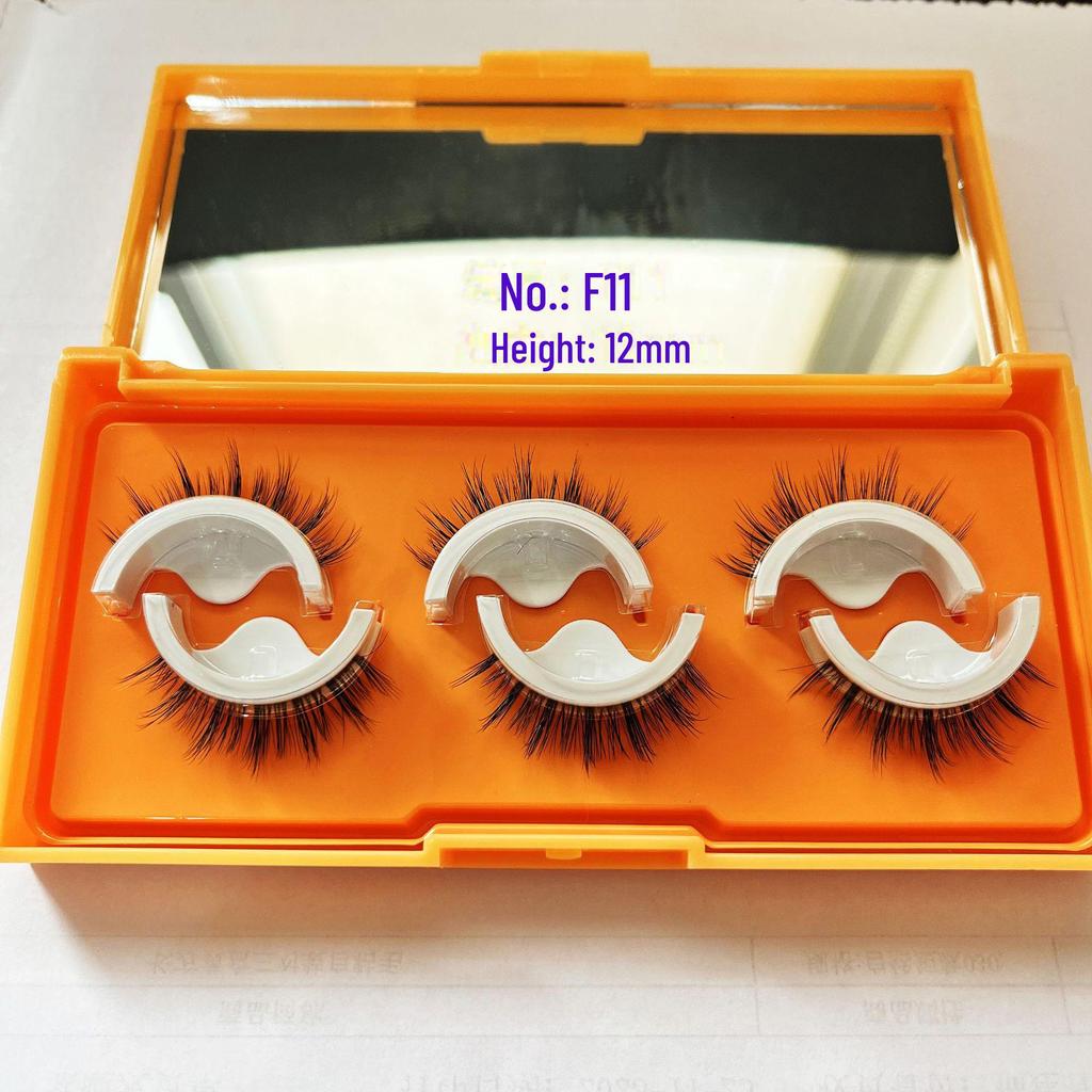 Самоклеящиеся полоски для ресниц Qiao Zitong: Три пары долговечных, простых в носке накладных ресниц.