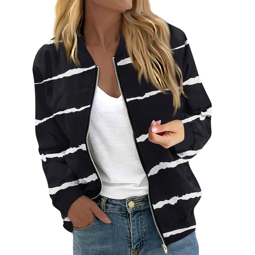 Женская куртка с длинным рукавом, легкая, на молнии, укороченная, с цветочным принтом, верхняя одежда, повседневная, стеганая куртка с карманами