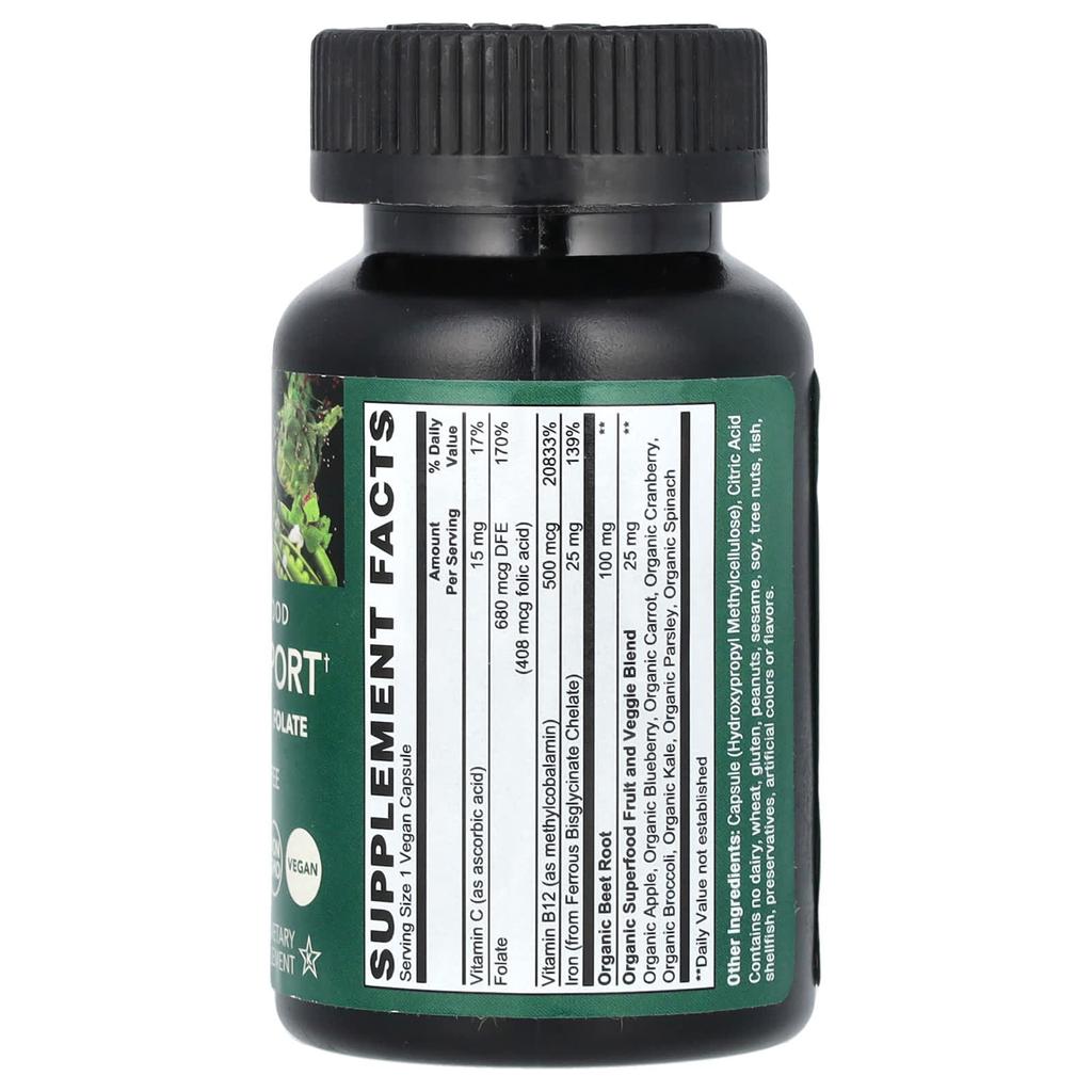 Vegan Natural Food, Blood Support, 60 Veggie Capsules