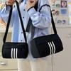 Fashionable Men and Women Shoulder Bags Neutral Style Versatile Crossbody Bag Casual Work Style Striped Small Shoulder Bag Round Bucket Bag