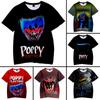 Poppy Playtime T-Shirts Huggy Wuggy Horror Game Cartoon 3D Print Boy/girl O-Neck Fashion T Shirt Kids Boys Tees Tops Clothing