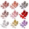 Infant Baby Girls Thick Socks Cotton Cute Bow Socks and Hairband Set