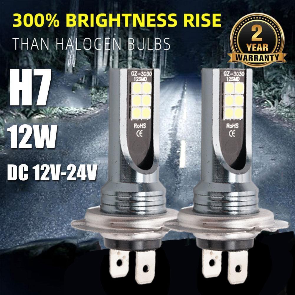 H4 H7 LED Car Fog Light Bulbs H1 H3 H11 9005 9006 Super Bright CSP LED Headlight DRL Lamp Kit High Low Beam 6000K 12V 24V