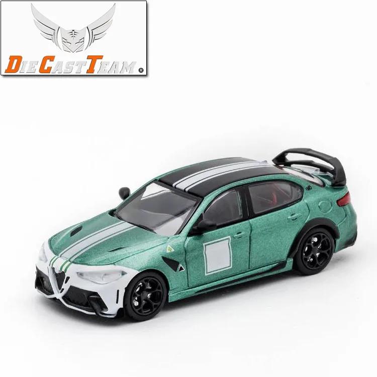 QGDM1 DCT 1/64 Alfa Romeo Giulia Juliet GTA Car Alloy Motor Vehicle Diecast Metal Model Kids Xmas Gift Toys for Boys