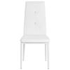 VidaXL 6x Chaise de Salle à Manger Cuir Artificiel Blanc Chaises de Cuisine 275436