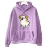 Pug Dog Anime Clothes Manga/Comic Hoody Harajuku Fashion Hoodie Female/Male Fleece Long-sleeved Winter Loose Pullovers Regular