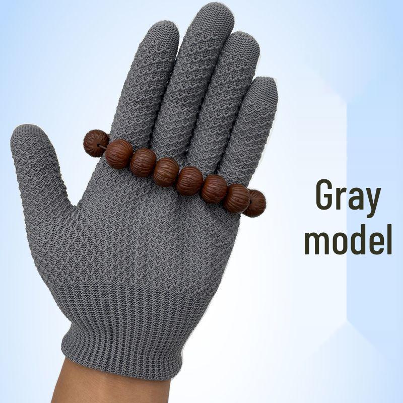 Pineapple Pattern Breathable Non-Slip Nano Nylon Gloves for Bead Polishing and Wear-Resistant Patina Bodhi.