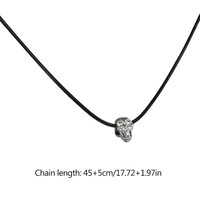 Ретро Ожерелье-подвеска Череп Антикварная Акриловая Ключичная Цепь Винтажные Готические Украшения Подарки Ожерелья-чокеры Скелет