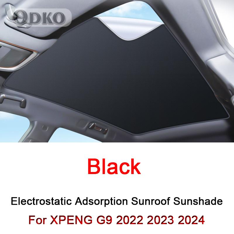 Car Electrostatic Adsorption Sunroof Sunshade Covers For XPENG G9 2024 Heat ulation Skylight Sticker Accessories