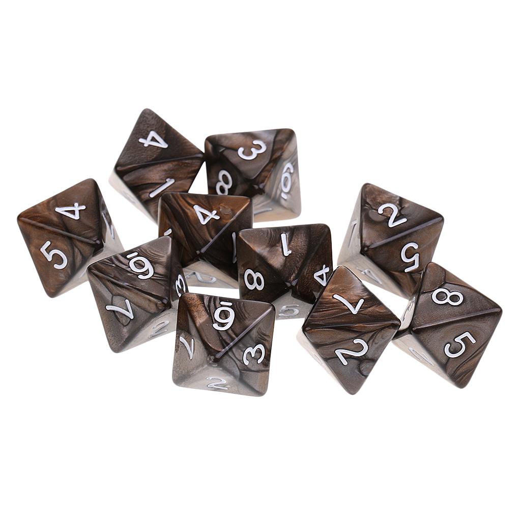 Set of 10 Octahedral Dice for Interactive Gaming Experience