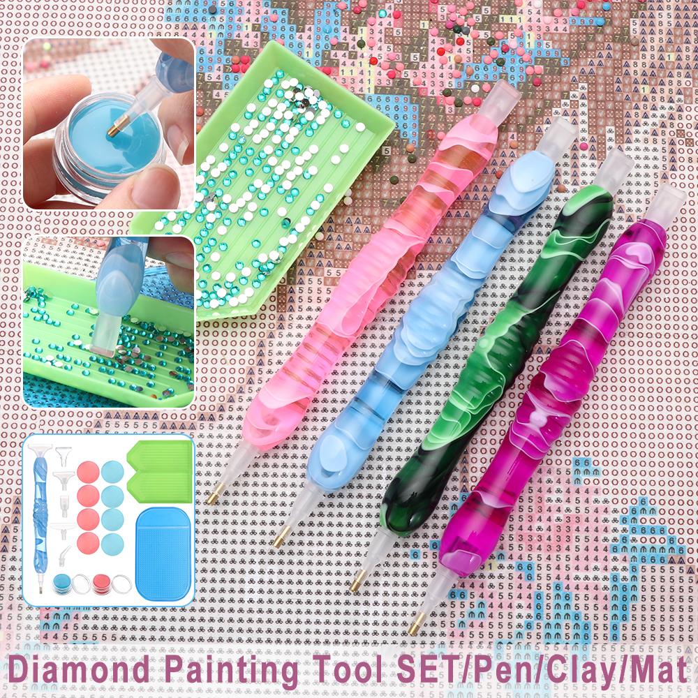 Mat Beads Tray Diamond Painting Glue Clay Resin Diamond Painting Pen Resin Pens Point Drill Pen
