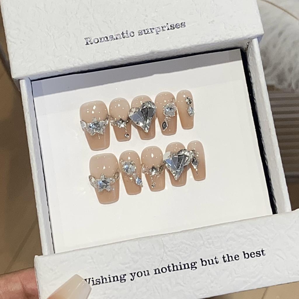 Moonlight Atmosphere Feels Silver Thin Flashing Fresh Small Diamond Provence Patch Wear