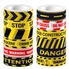 12 Rolls Caution Washi Tapes Construction Themed Slogan Yellow Red Black Self Adhesive Masking Tape for Diary Journal Gift