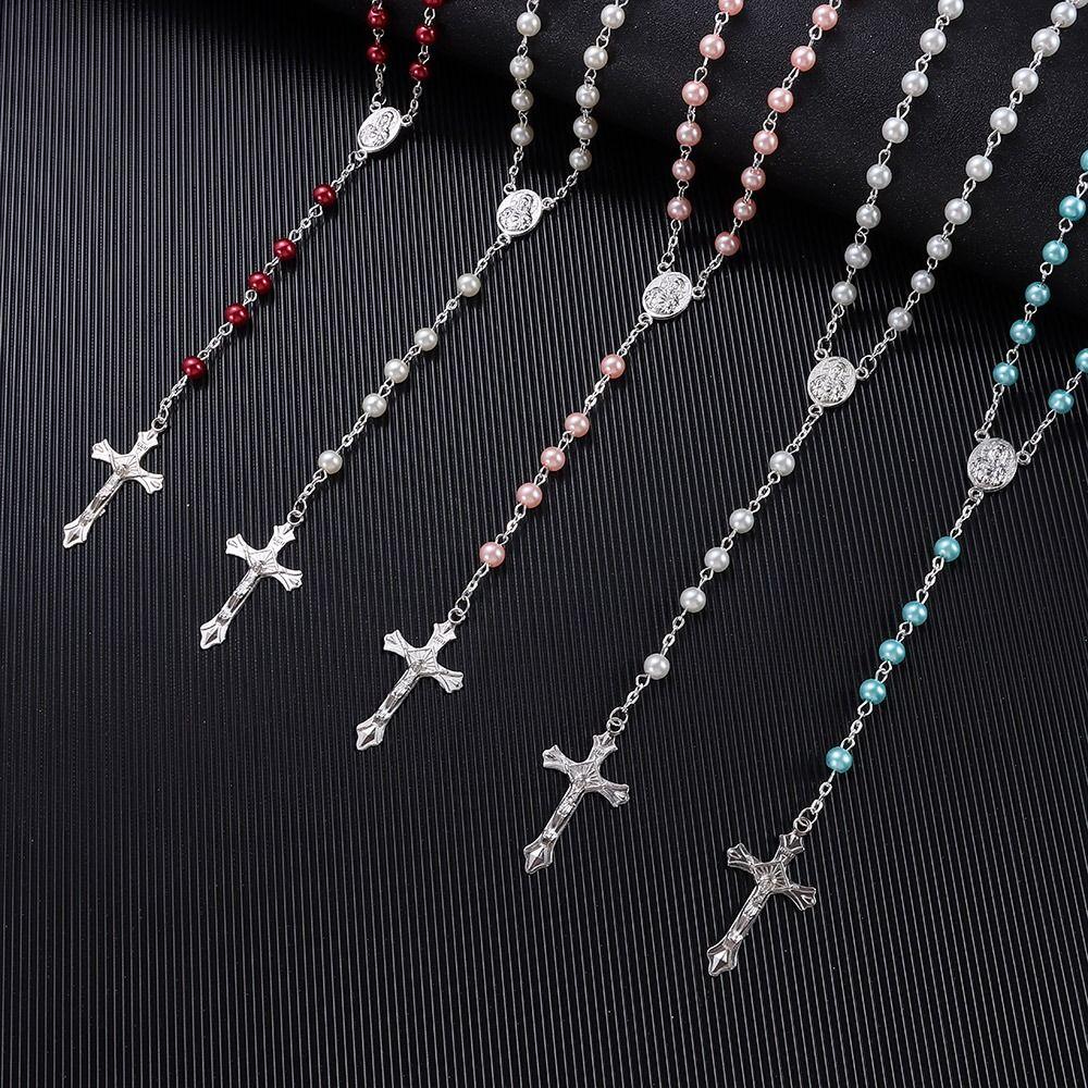 6mm Simple Style Rosary Beads Necklace Rosary Beads Women Necklace  for Teenage Girl