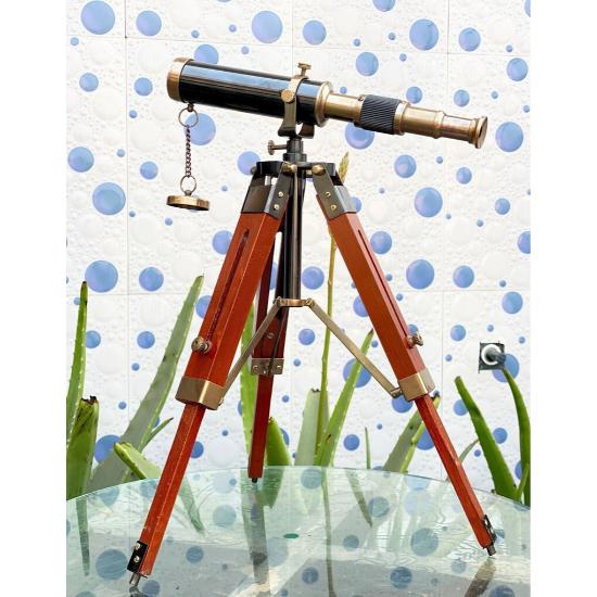 Старинный штативный латунный телескоп с регулируемой подставкой для штатива - настольный латунный телескоп с антикварной отделкой, подарок для папы, подарок на День святого Валентина